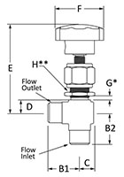 400 Lower Packing Valve Angle Female NPT Line