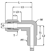 SAE Flareless Male Elbow