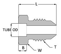 JIC Tube socket weld adapter