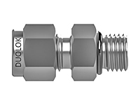 Tube fitting straight thread adapter