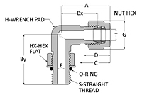 Male SAE Straight Thread Elbow - Duolok