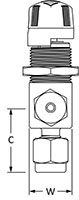 Ball valves- EB Series Series Angle Fractional Tube Fitting LINE SIDE