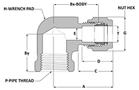 Tube fitting female elbow