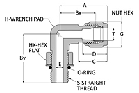 Tube fitting straight thread male elbow