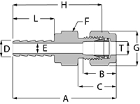 Hose Barb Connector - Duolok