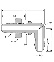 JIC bulkhead elbow