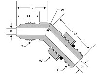 JIC 45° SAE elbow