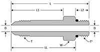 JIC SAE long male connector