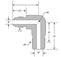 JIC male elbow