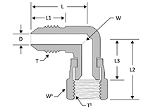 JIC male swivel nut elbow