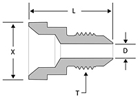 JIC tube end reducer