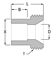 Stainless steel pipe fitting Koncentric socket weld threaded piece.