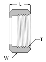 Stainless steel pipe fitting Koncentric nut.