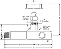 LPG Male to Female NPT with Extended Inlet LINE