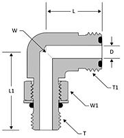 ORFS SAE male elbow - NavSea