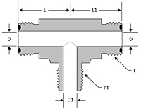 ORFS male branch tee - NavSea