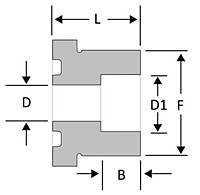 ORFS tube socket tail piece - HP