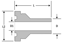 ORFS male pipe weld tail piece - HP