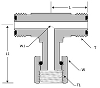 O-ring Face Seal Swivel Branch Tee