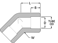 Socket Weld Elbow 45