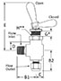 200 Toggle Valve Angle Male NPT to Fractional Tube Fitting Line