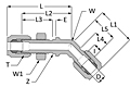 SAE Flareless Bulkhead Elbow 45