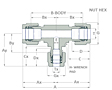 Tube fitting reducing tee