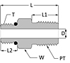 SAE Straight Thread Male Connector