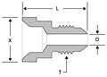 JIC tube end reducer