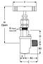 Angle Needle Valves LN Series Series Male to Female NPT LINE