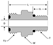 ORFS SAE male connector  - NavSea