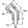 Pipe Swivel Straight Thread Elbow 45