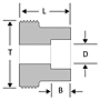 ORFS tube socket threaded piece - HP