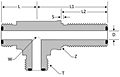 O-ring Face Seal Bulkhead Run Tee