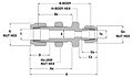 Tube fitting bulkhead reducer union