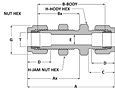 Tube fitting bulkhead union