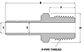 Tube fitting male adapter