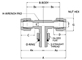 Tube fitting male straight thread branch teel