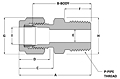 Tube fitting BSPT male connector