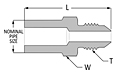 JIC deep tube socket weld adapter